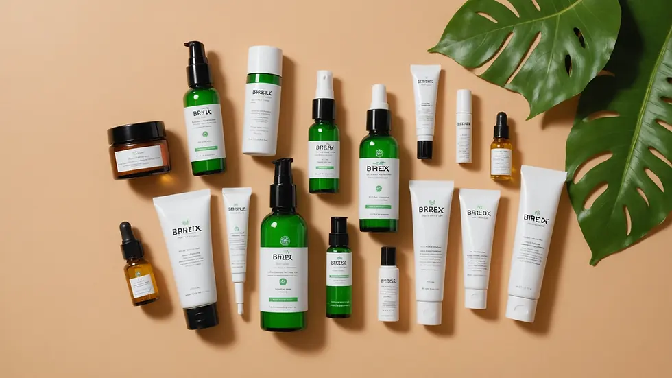Eye-level view of Biretix Acne Kit displayed in an aesthetic flat lay arrangement