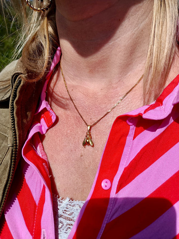 Thumbnail: Genuine honeybee pendant - Unique bee jewelry - .999 fine silver or 24K gold