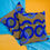 Thumbnail: Blue and yellow African wax print cushion cover back view.
