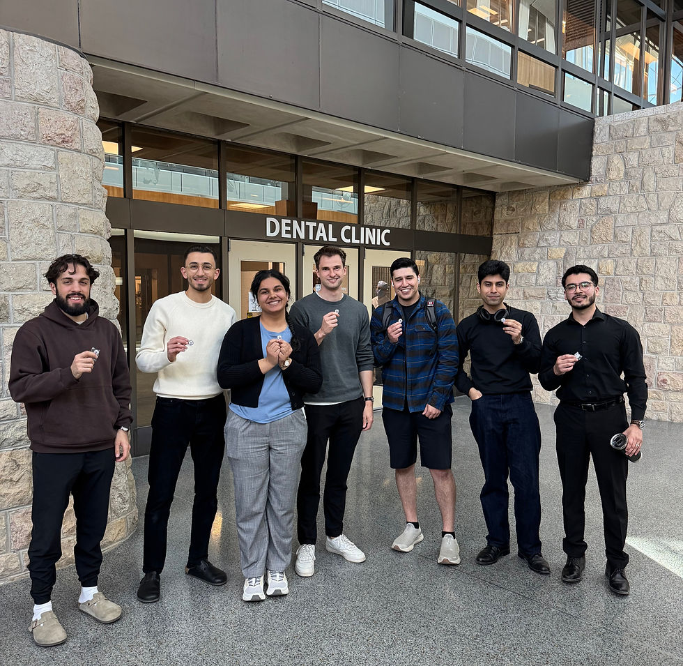 USask Medical Students receive their MedVotes pins on election day.