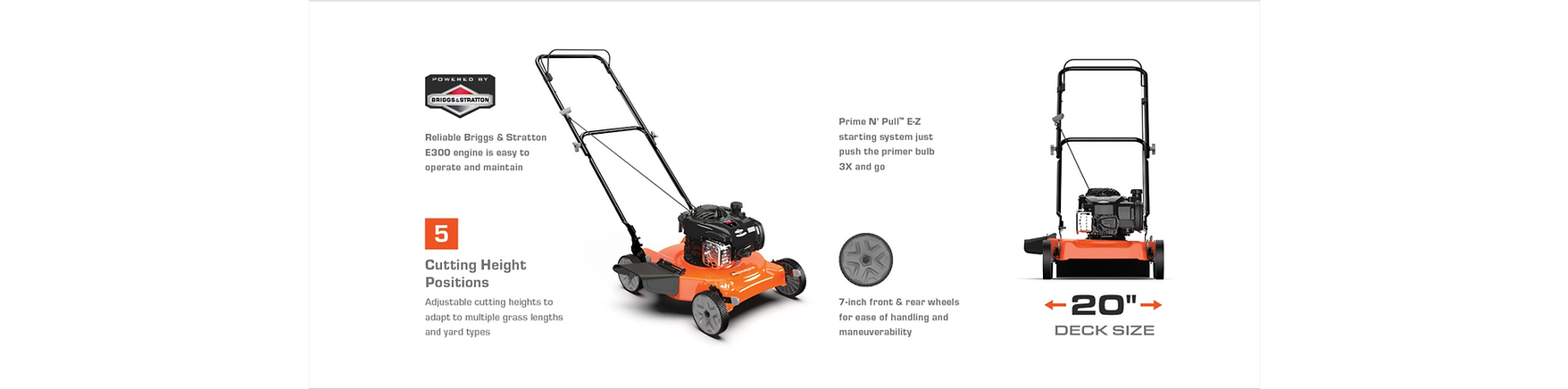 20" SIDE DISCHARGE
PUSH LAWNMOWER
