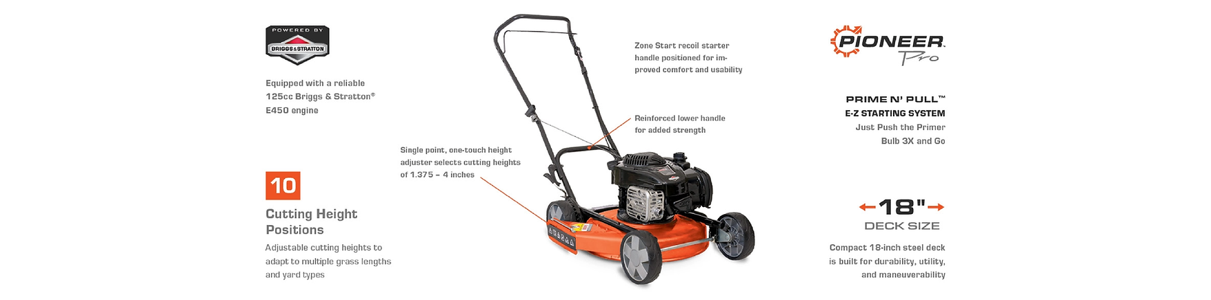 18" SIDE DISCHARGE PUSH LAWNMOWER