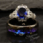 Thumbnail: Couples Ring Set, Blue Galaxy
