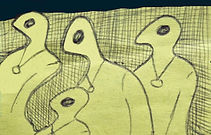 The family -1974 .klaus Guingand Drawing.