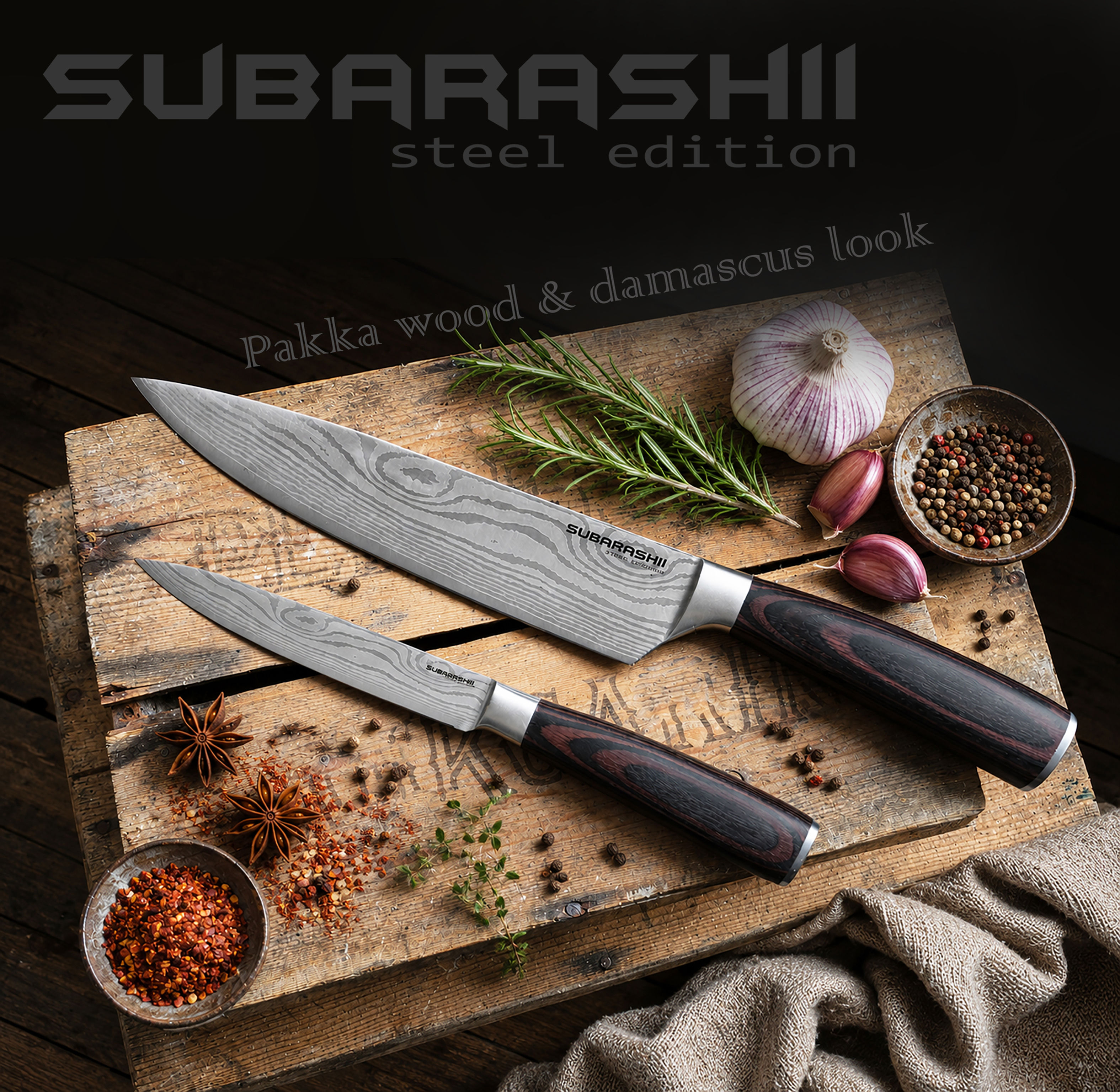 SUBARASHII steel edition- Pakka-wood
