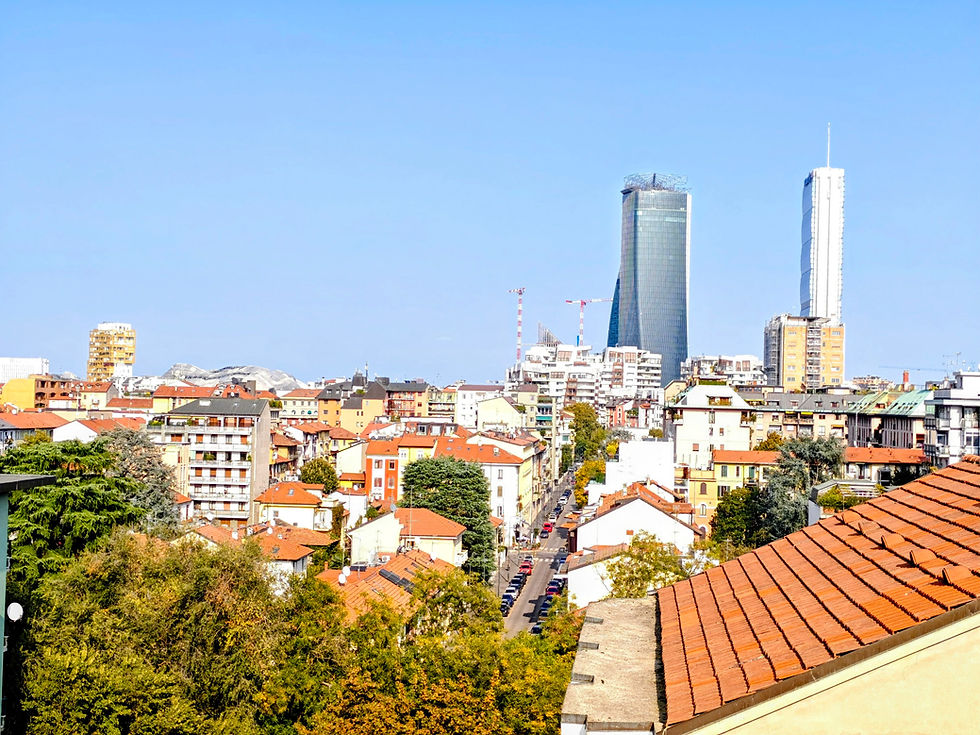 vista dall'ultimo piano su city life Milano