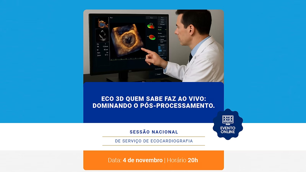 Serviço de Ecocardiografia Rede Dor-ECO 3D QUEM SABE FAZ AO VIVO DOMINANDO O PÓS PROCESSAMENTO