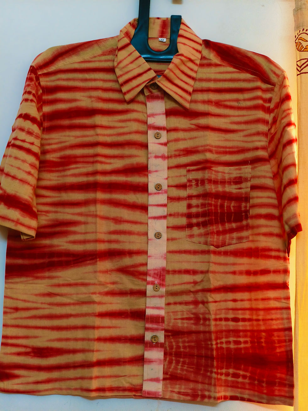 Beige & Dark Red Tie & Dye (Men's)