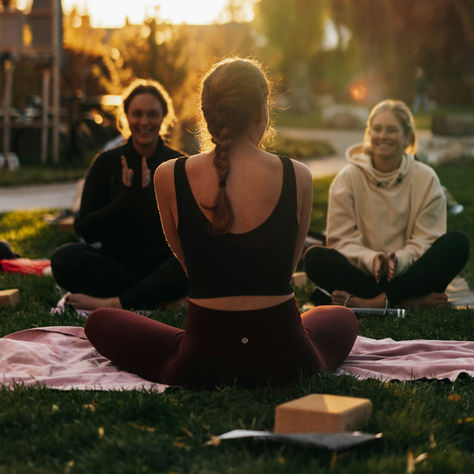 Women sitting in a park