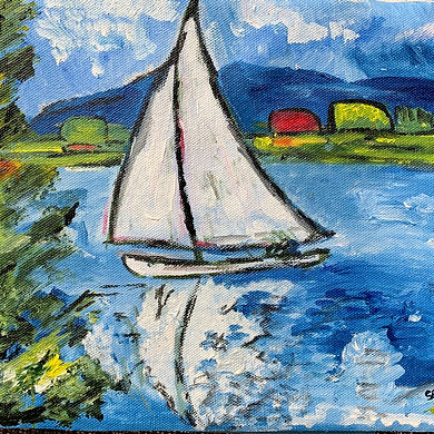White Sail Boat