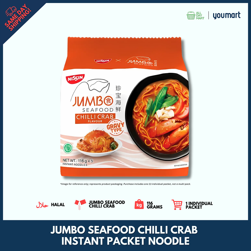 Thumbnail: Nissin Jumbo Seafood Chilli Crab Flavour Instant Packet Noodle | Fast Next-Day / Same-Day shipping at YouMart Singapore
