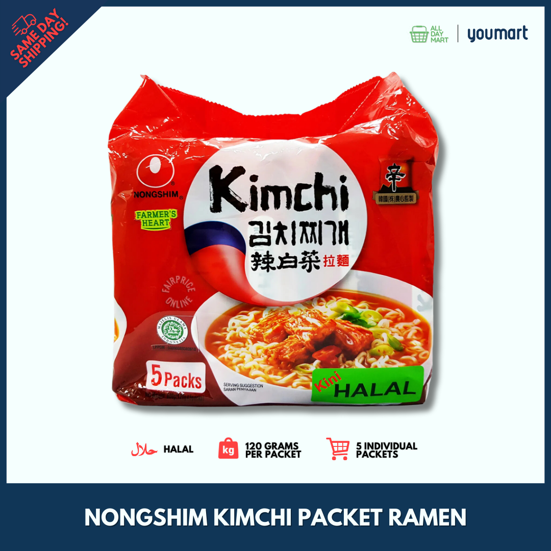 Nongshim Kimchi Packet Ramen | Fast Next-Day / Same-Day shipping at YouMart Singapore