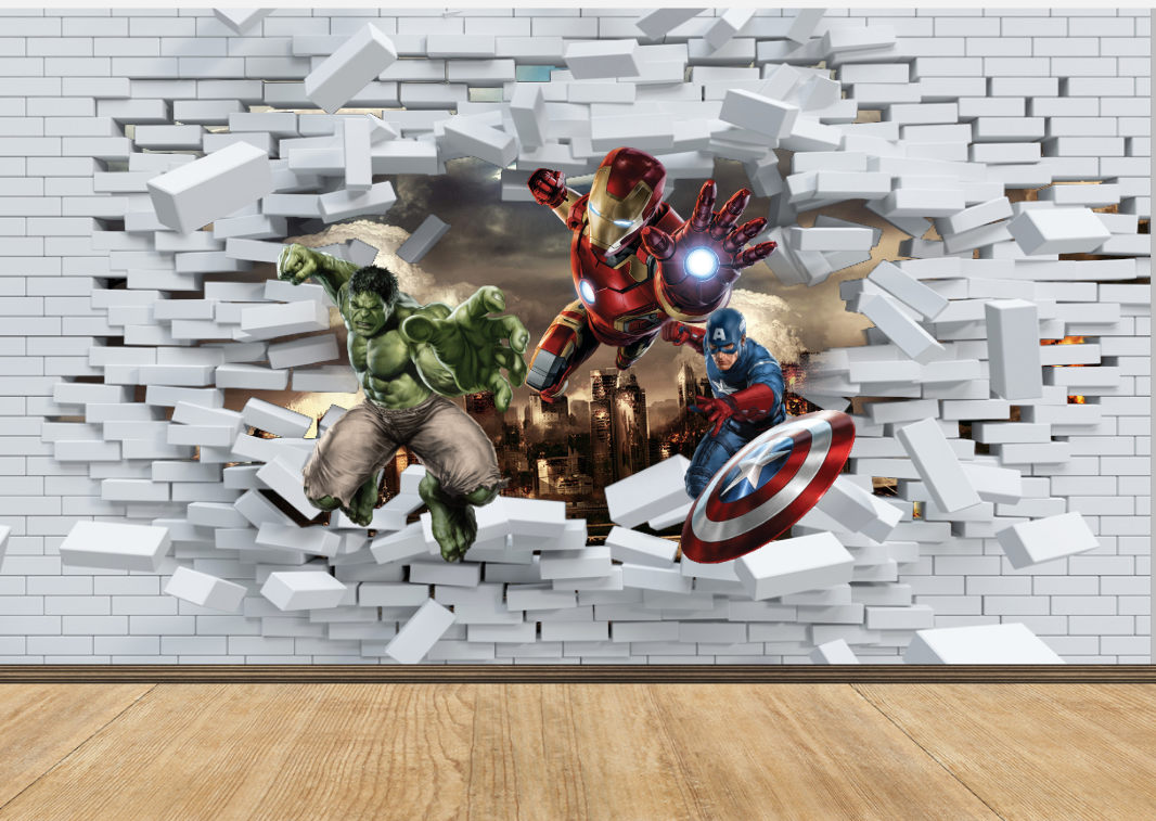 papel de parede super heróis