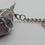 Thumbnail: Wire Wrapped Crystal Keychain Silver