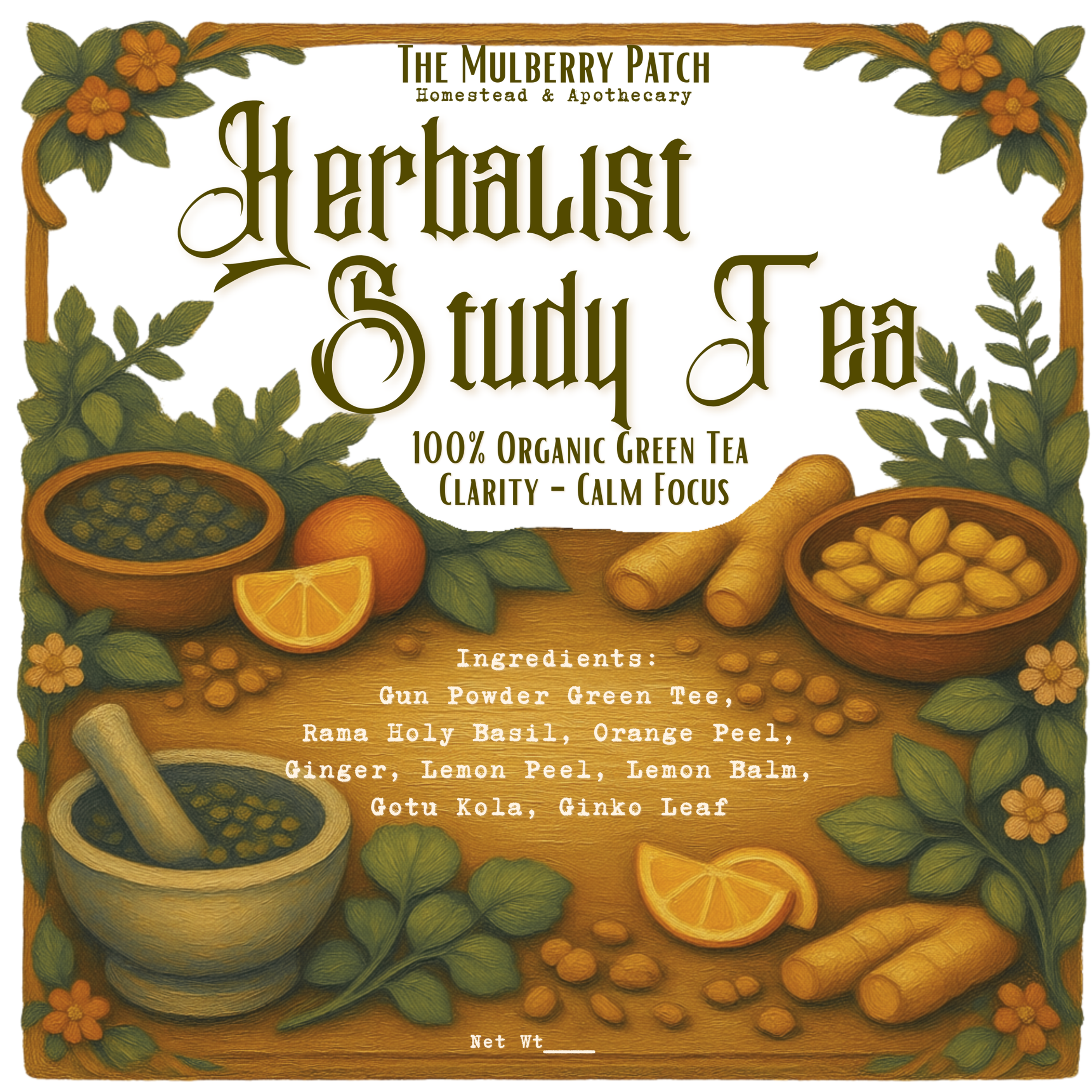 Herbalist Study - Clarity & Calm Focus - 3oz