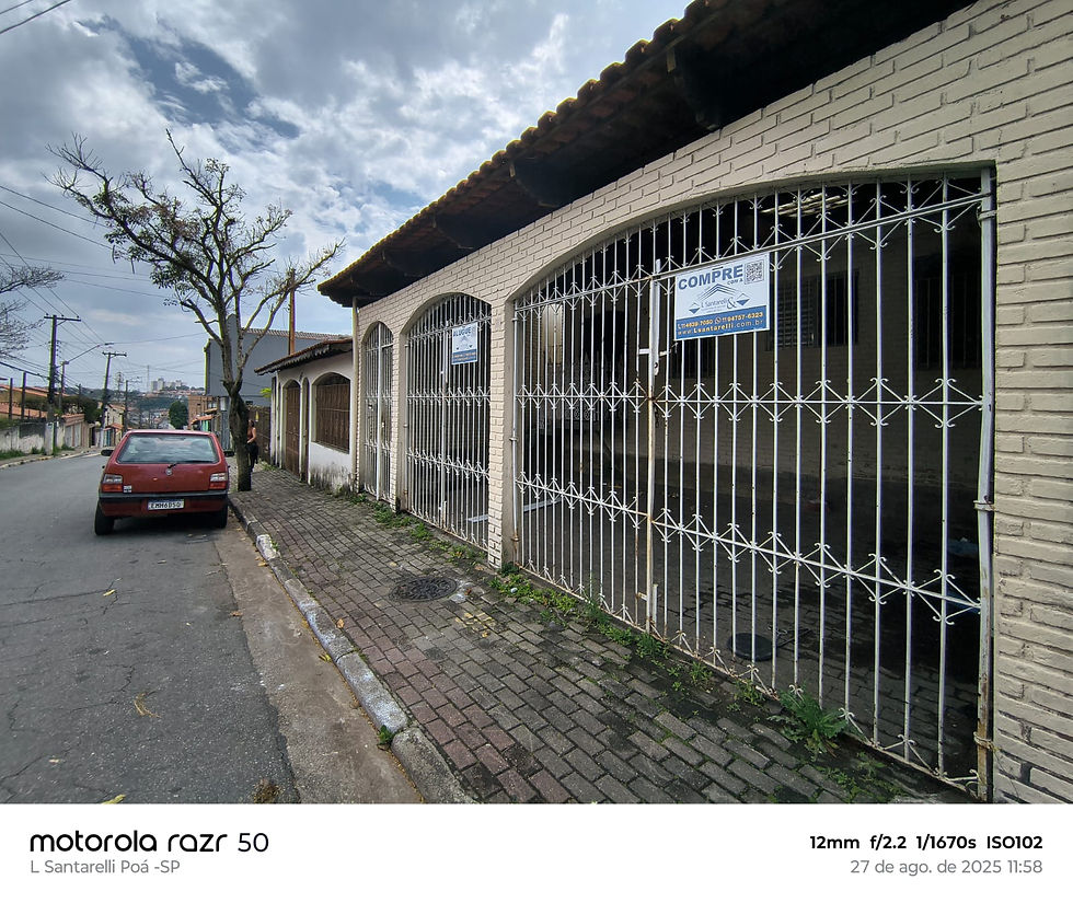 vista de quem desce a rua