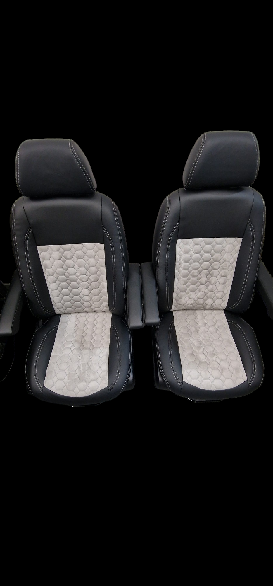 Thumbnail: Mercedes Sprinter Captain Seats in Black and grey