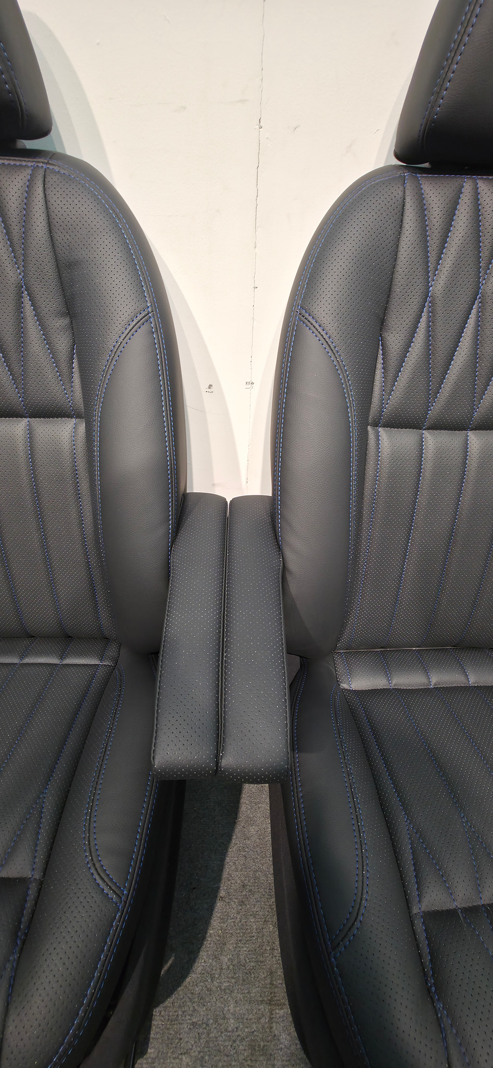 Thumbnail: Mercedes Sprinter 907 2018 - 2023 Driver and Passenger Seats chevron Blue