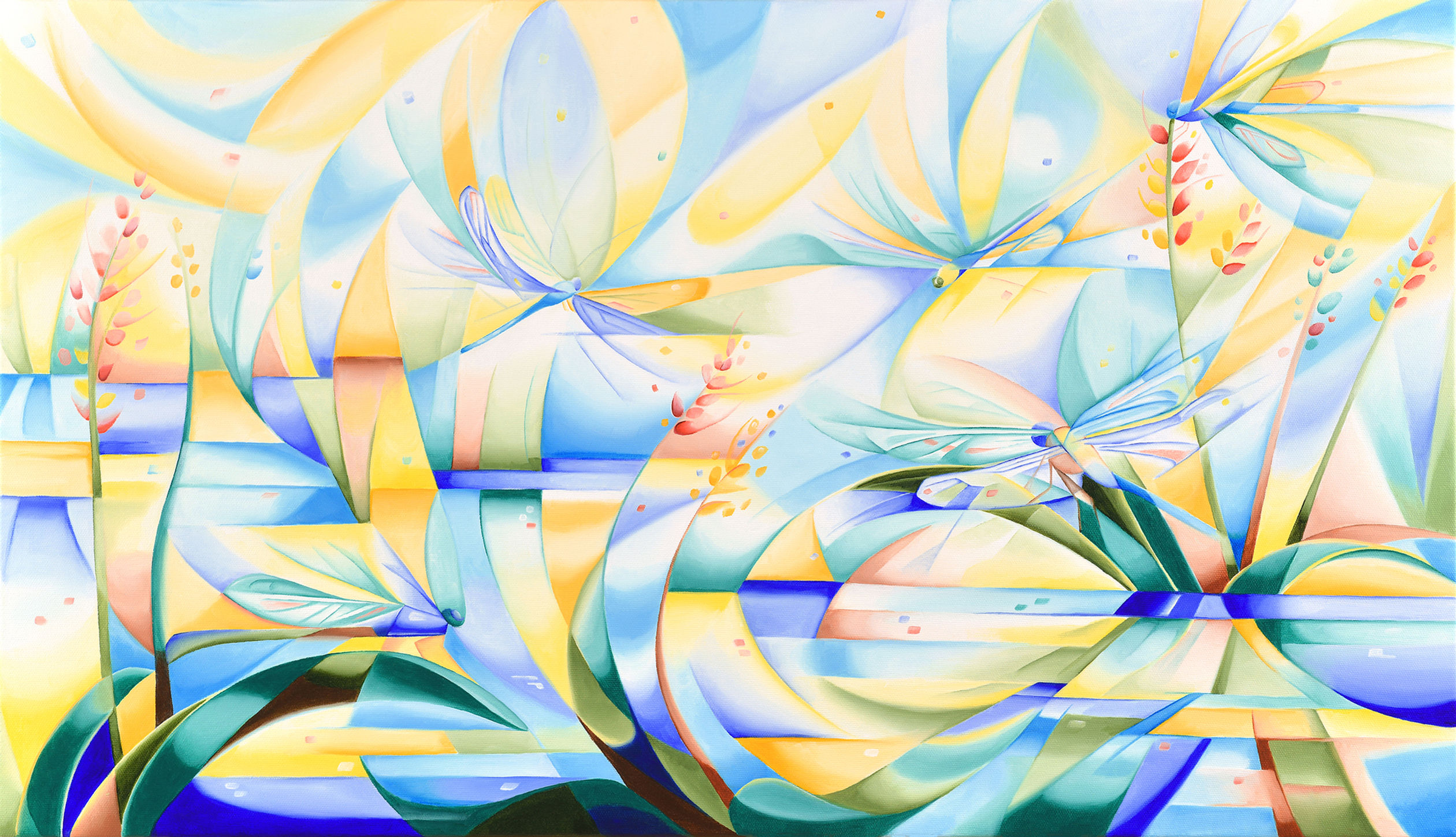 Dragonfly Ballet Original Acrylic Painting