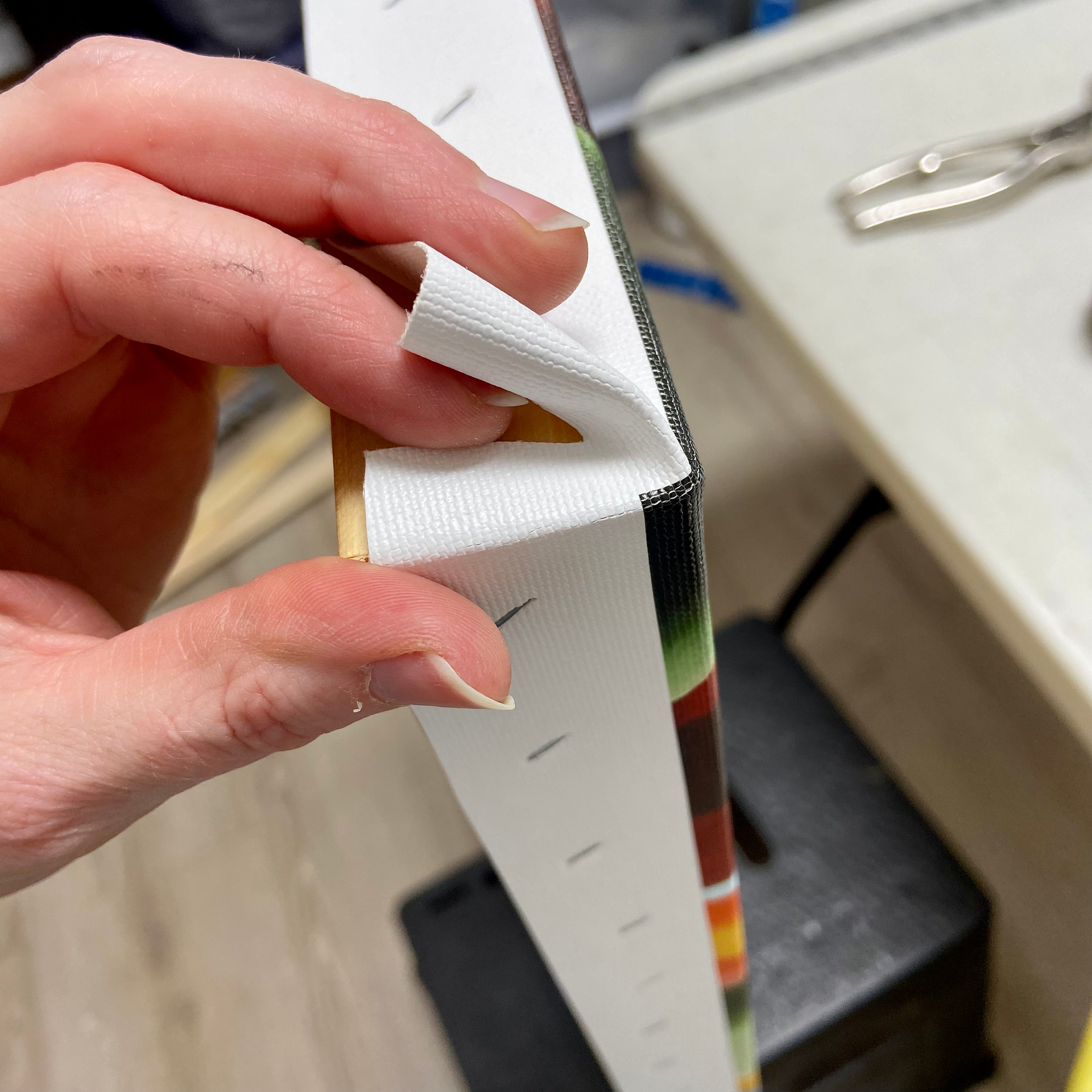 Fold the corner in on itself