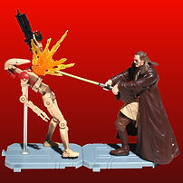 Qui-Gon Jinn vs Battle Droid Multipack Star Wars Episode I Unproduced Prototype Figure