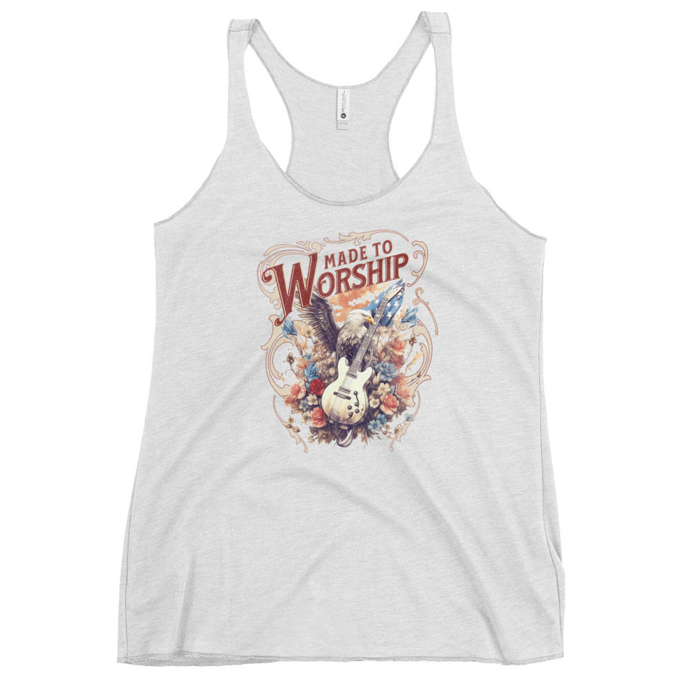 Made to Worship Patriotic Eagle Women's Racerback Tank