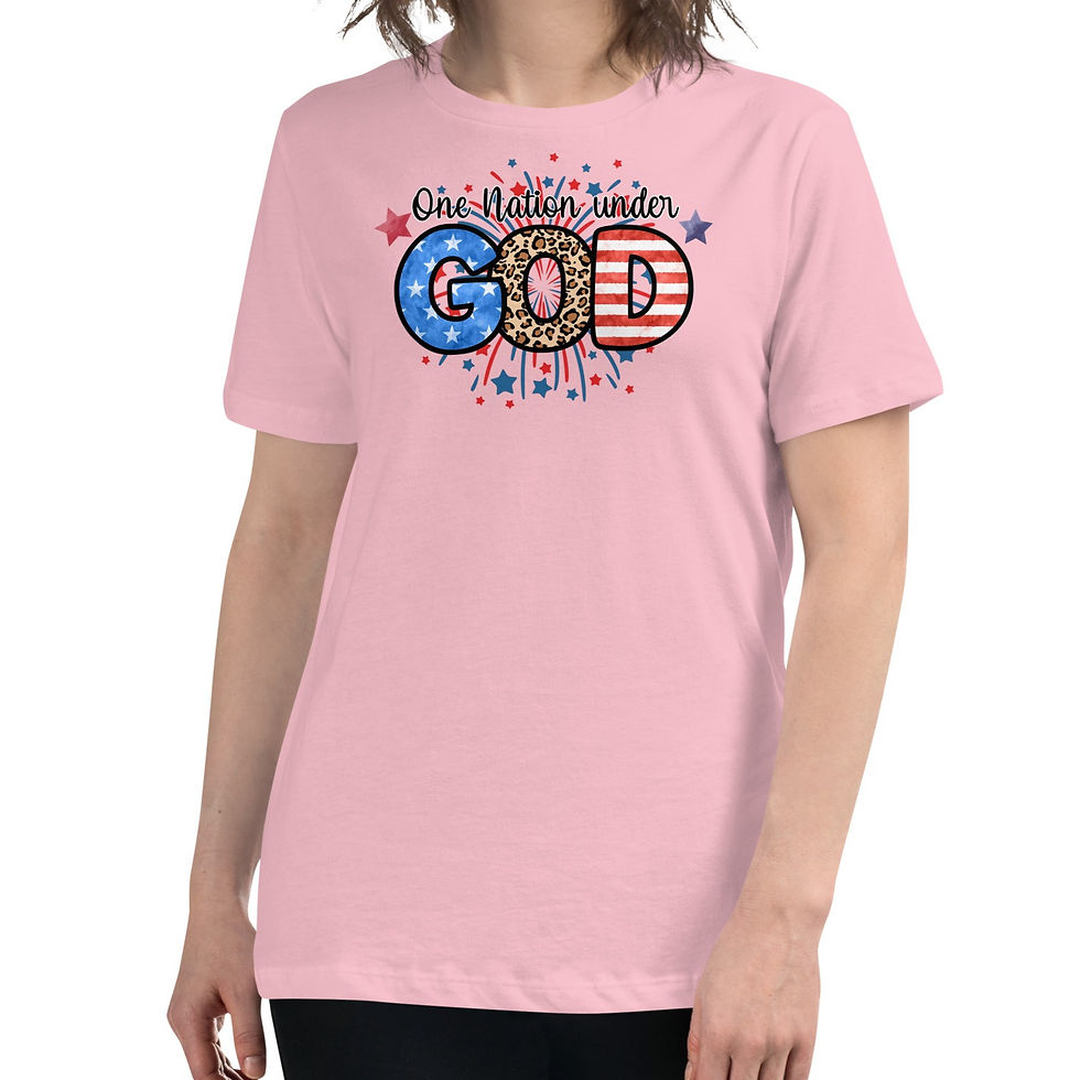 One Nation Under God Women's Relaxed Short Sleeve T Shirt