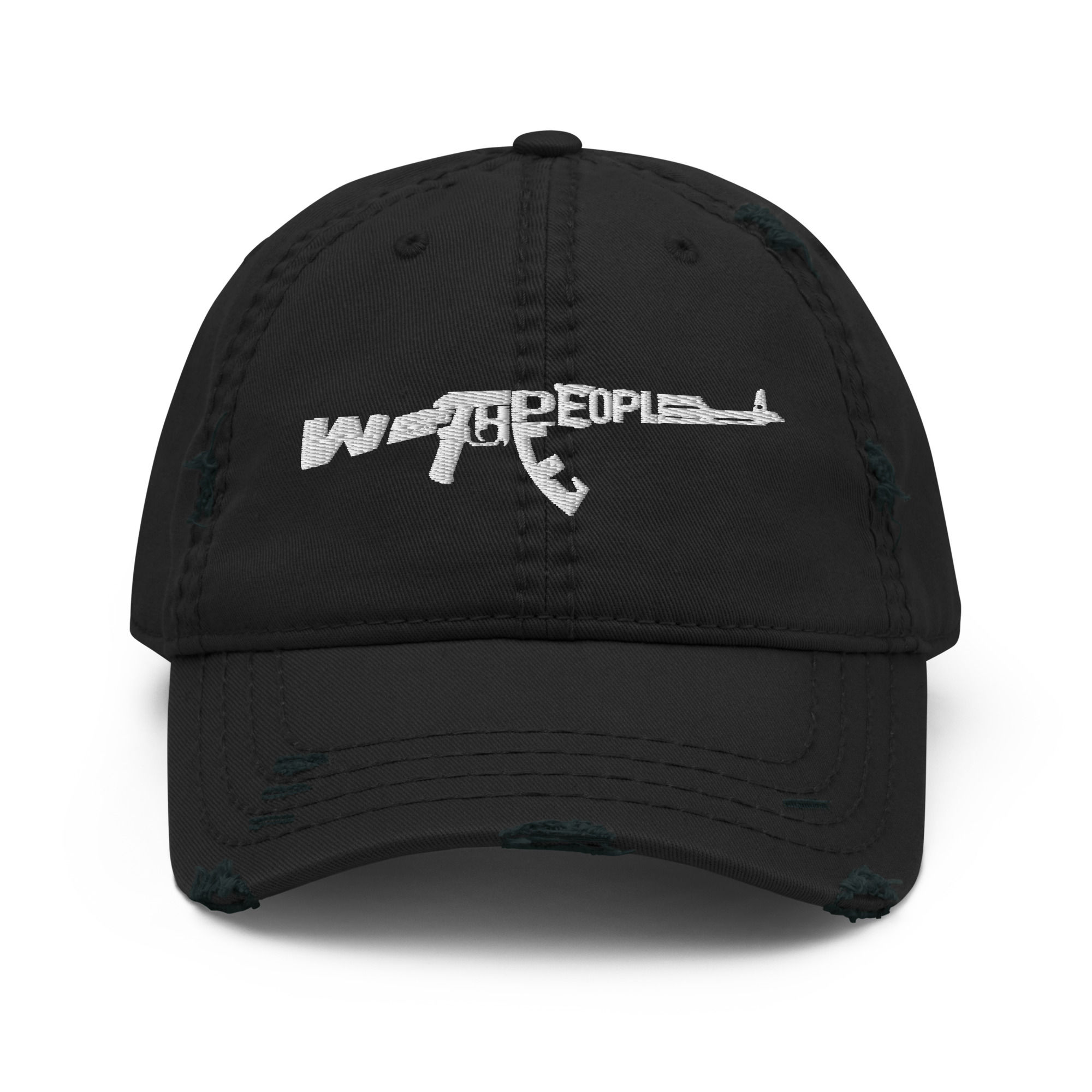 We The People AK47 Gun Shaped Distressed Hat