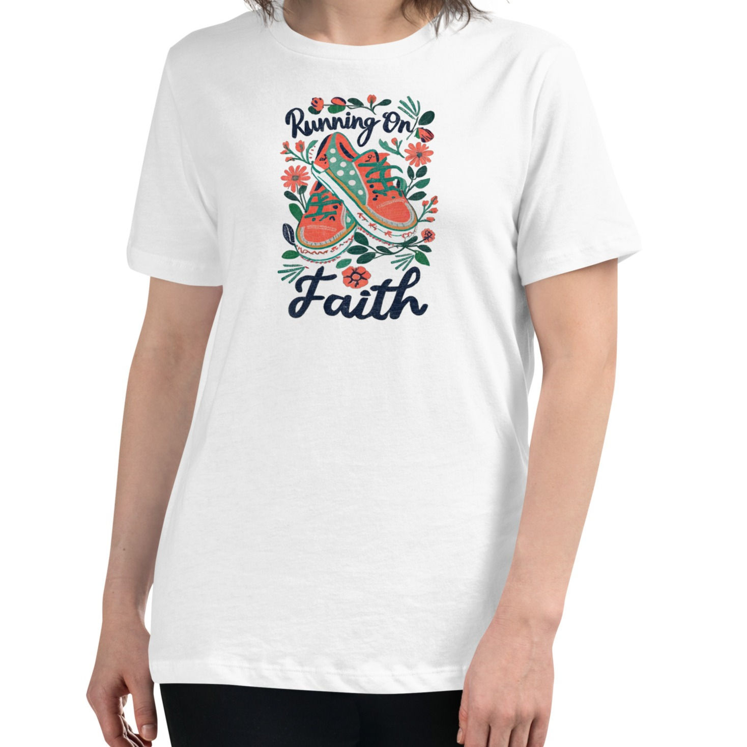 Running on Faith Women's Relaxed Short Sleeve T Shirt