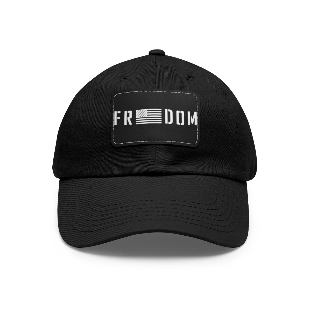 Freedom American Flag Leather Patched Hat