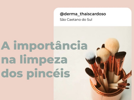 Cuidado com a limpeza dos pincéis