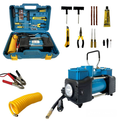 Compressore Aria Portatile Reesibi 220V/12V - Doppia Alimentazione, 150PSI, Con Display LED - Foto 5