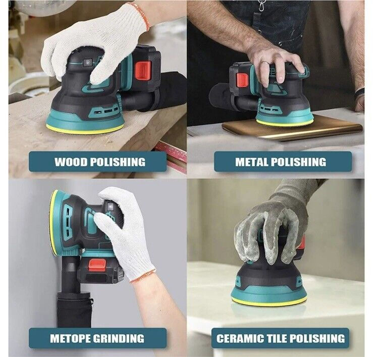 Miniatura: Levigatrice orbitale a batteria 26V a palmare diametro disco 125mm 3 Velocità