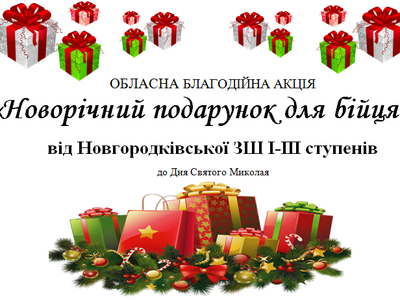 «Новорічний подарунок для бійця»