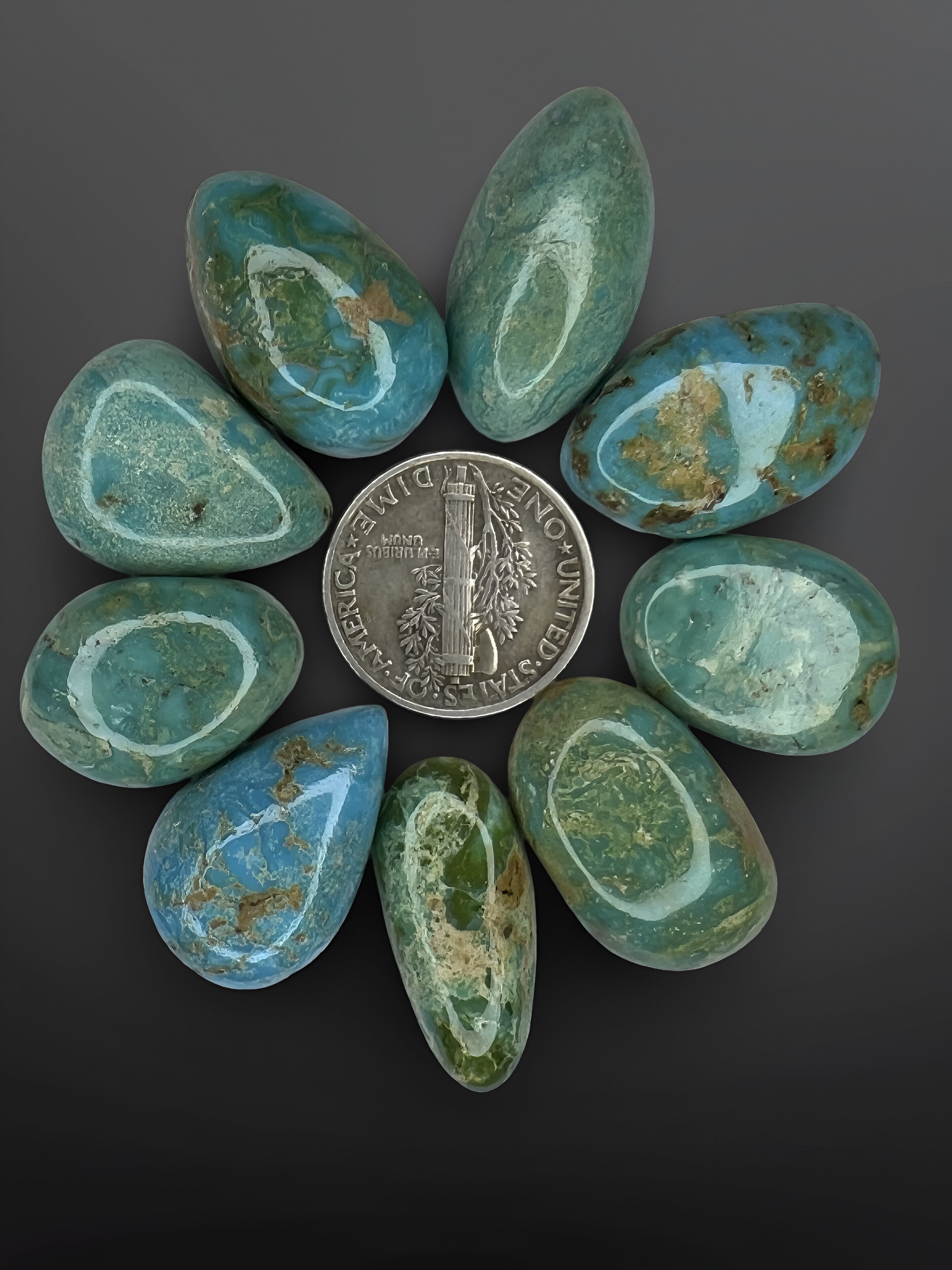 Cripple Creek Bad Boys Turquoise Cabochons