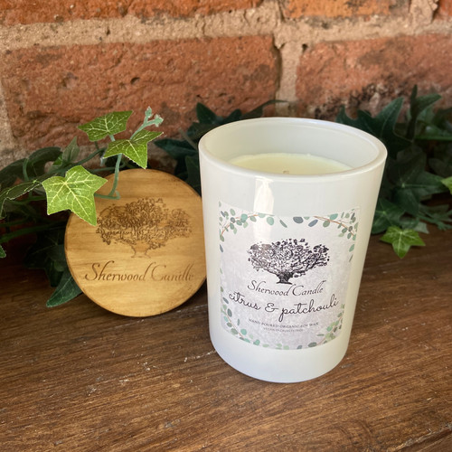 Citrus Patchouli Organic Hand Poured Soy Wax Candle Sherwood - Main Image