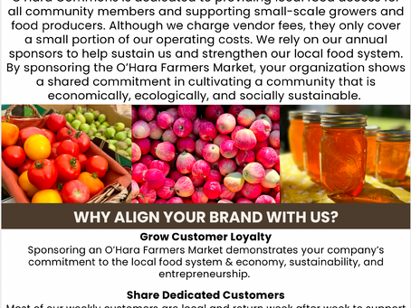 Farmers Market Sponsorship 2026