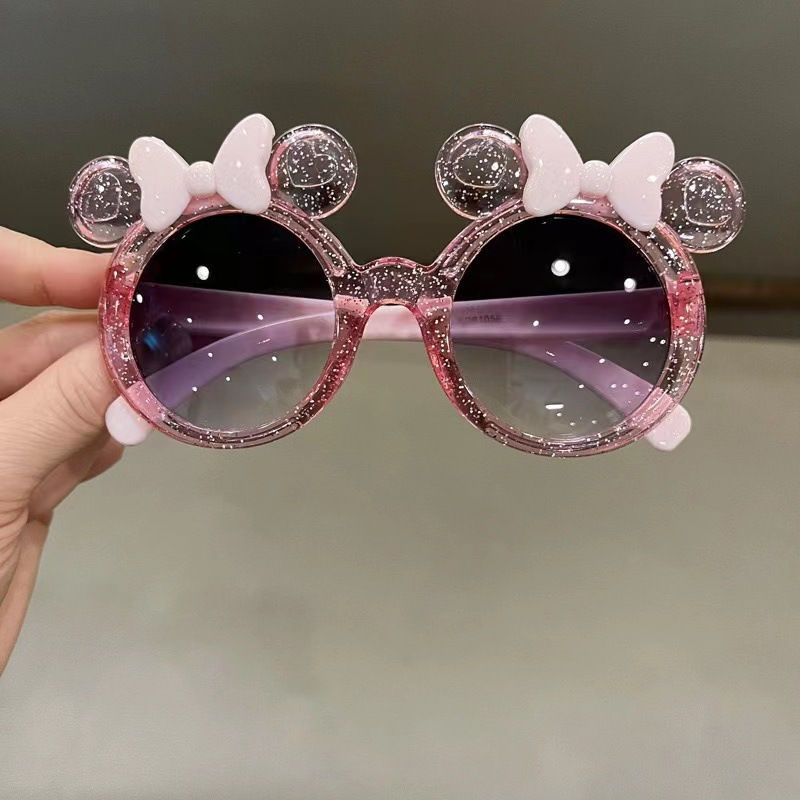 New Cute Crystal Bow Girls Children Sunglasses Fashion Trend Personalized Cartoo