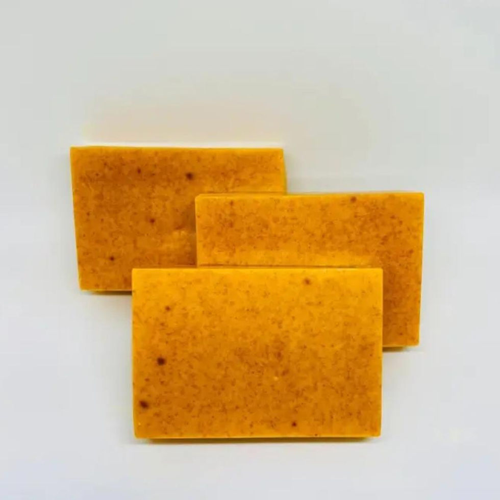 Thumbnail: 100g Turmeric Hand Made Soap, Lemon Kojic Acid Soap, Shower and Facial Soap body