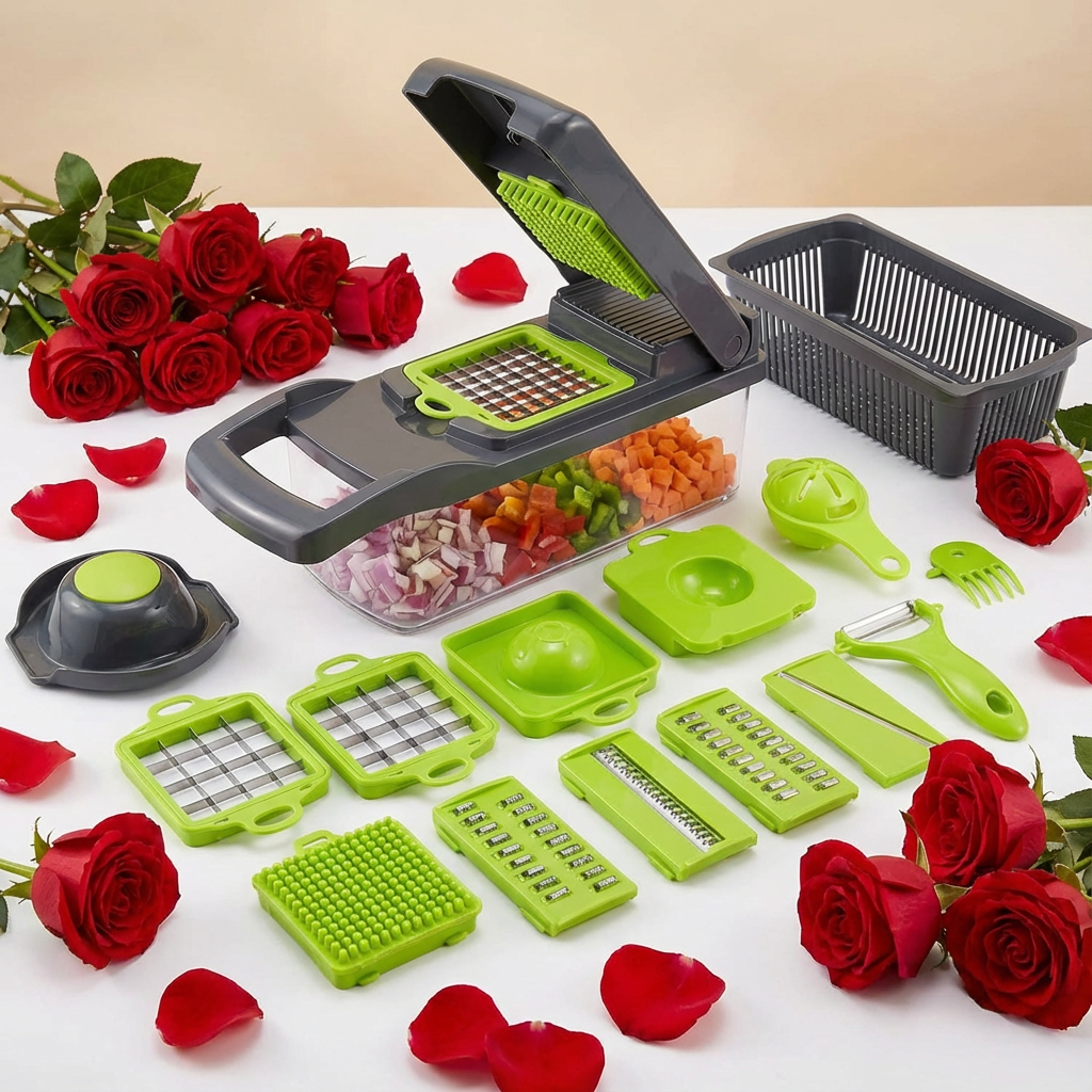 Valentine's Gift Safe Hand Guard Vegetable Cutter, for Cooking Together. 33x12cm