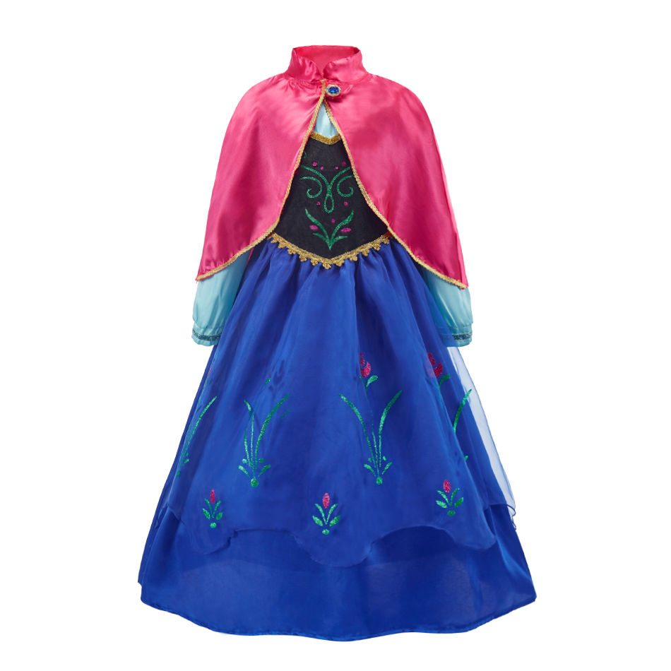 Thumbnail: Princess Dress for Girls Elsa Anna Cosplay Costume Kids Jasmine Belle Cinderella