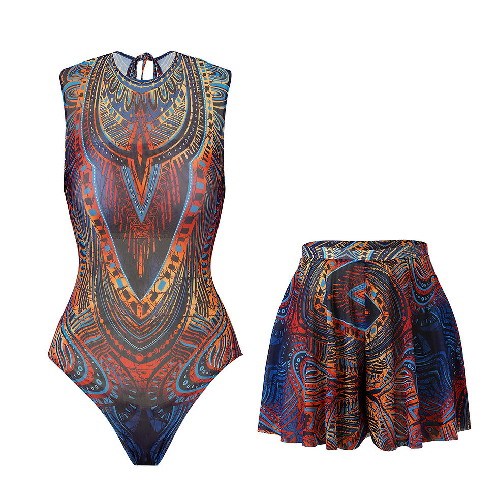 Thumbnail: 2 Piece Sets Swimsuit And Shorts Women Summer Long Sleeve Bathing Suit Bikini Se