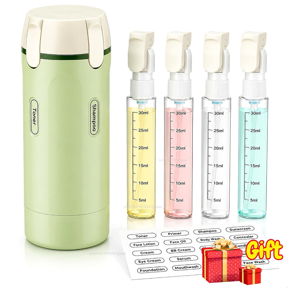 Thumbnail: 4-in-1 Emulsion Dispenser Bottle Travel Bottle Minimalist with Labels Travel Dis