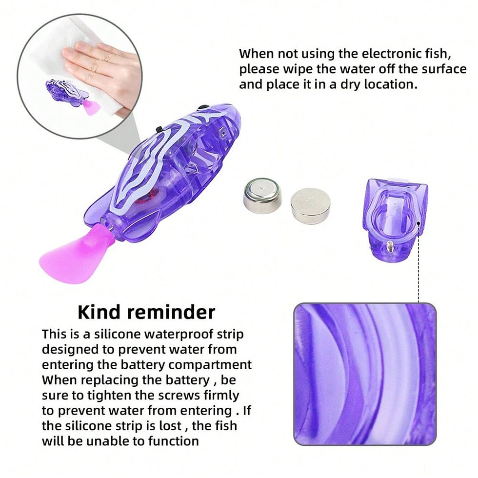 Thumbnail: 1/4pcs Children Electronic Fish Summer Bath Toys Pet Toys Swimming Robot Fish wi