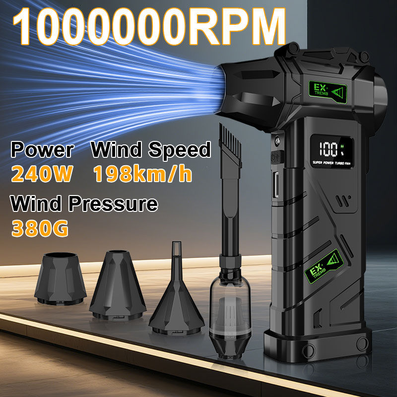 Powerful Violent Fan 1000000RPM Turbo Air Blower 380G Thrust High Speed Brushles
