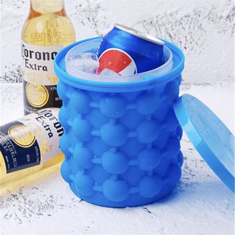 Thumbnail: 1-3pcs Ice Cube Mold Ice Tray Large Silicone Ice Bucket (2-In-1) Round Ice Bucke
