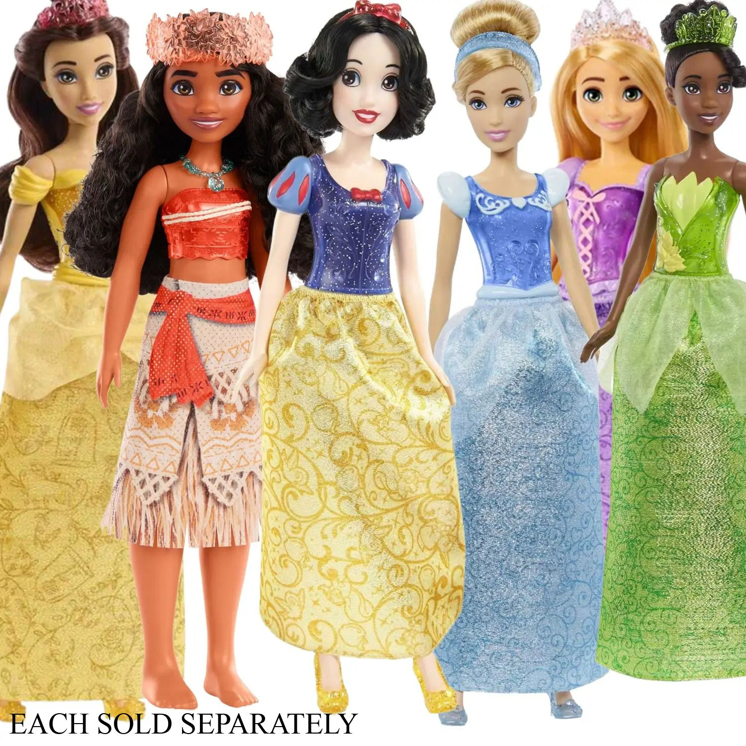 Assorted Original Disney Princess Moanna Cinderella Elsa Posable Dolls for Girls