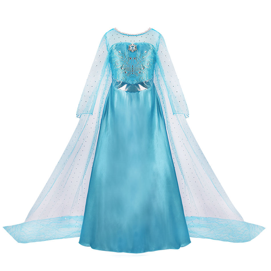 Thumbnail: Princess Dress for Girls Elsa Anna Cosplay Costume Kids Jasmine Belle Cinderella
