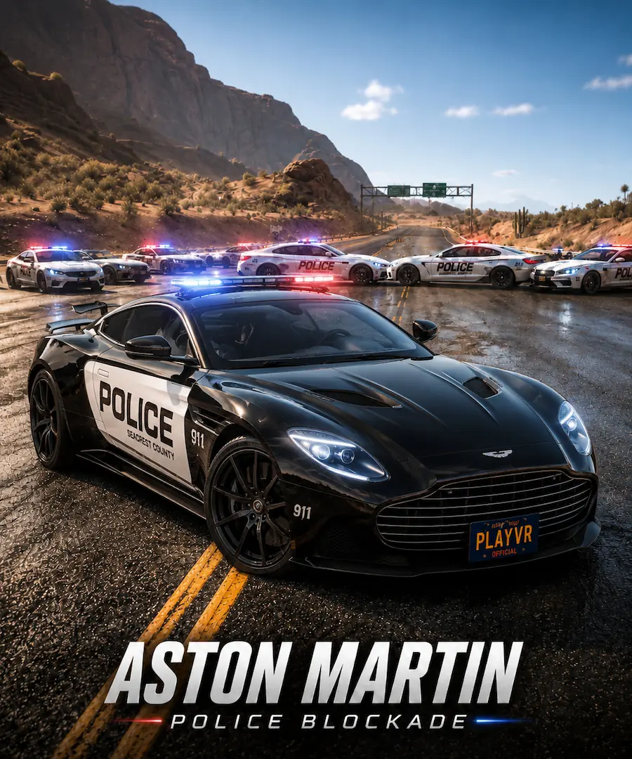 Aston Martin Police Blockade – VR-Spiel bei PlayVR Wien