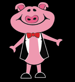 Tasty Pig waving